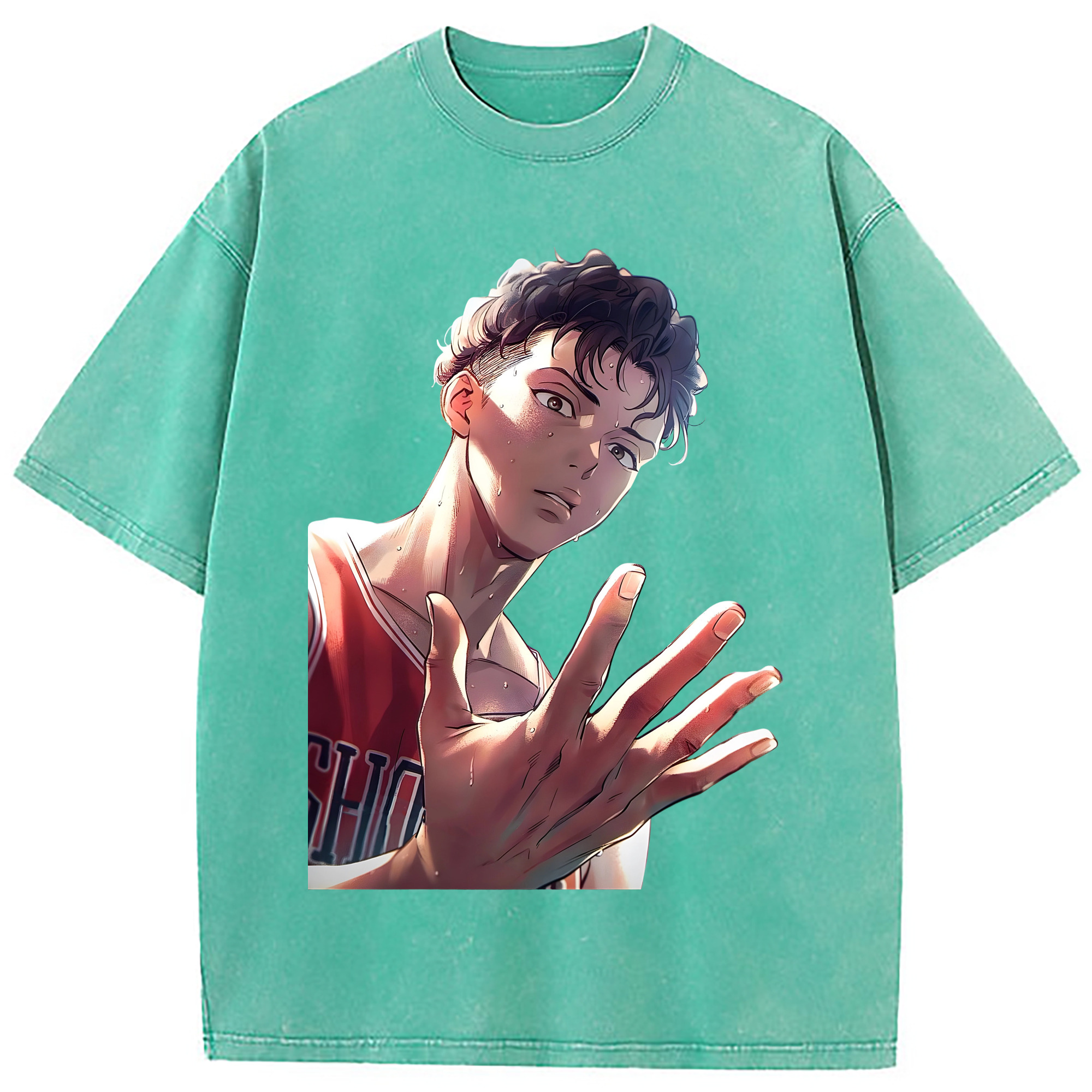 （画像用） SLAM DUNK／スラムダンク 綿100% ヴィンテージ風 半袖Tシャツ（フロントプリント）